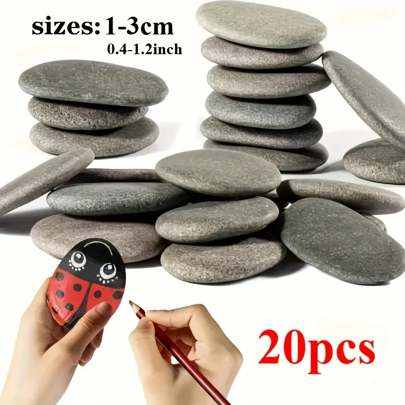 20Pcs Natural River Rocks Smoo - Marine Fish Tank recension och pris