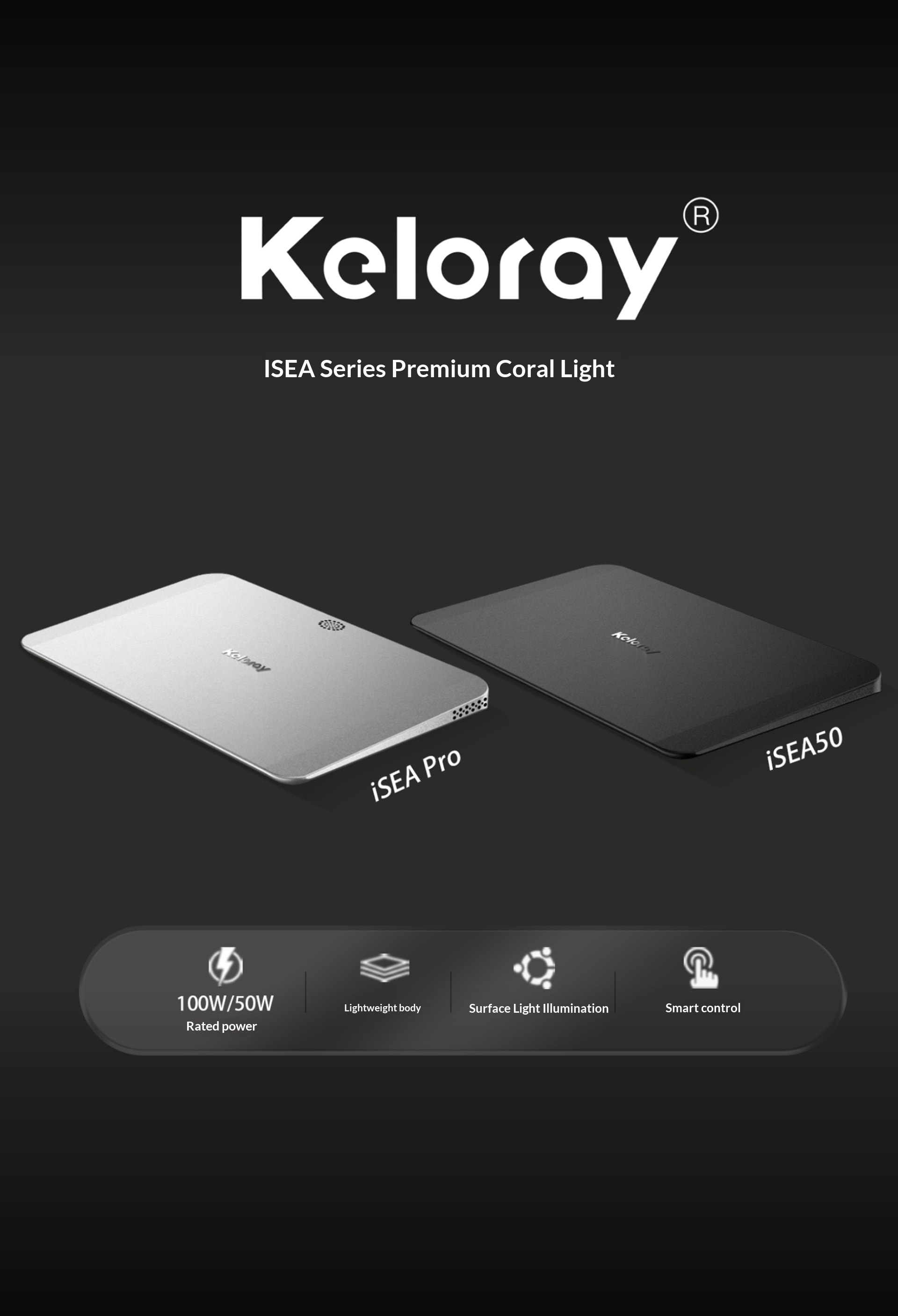 Keloray iSEA50/Pro Full Spectr - Reef Lighting recension och pris