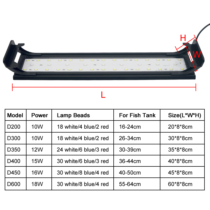 Aquarium LED Light for 16-64CM - Aquarium Marine Lights recension och pris