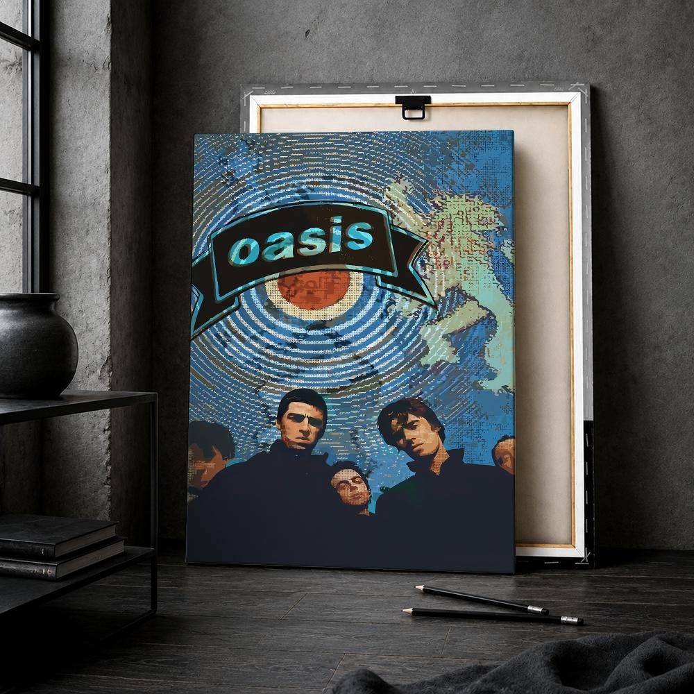 O-Oasis Rock Band Album Framed - Live Rock recension och pris