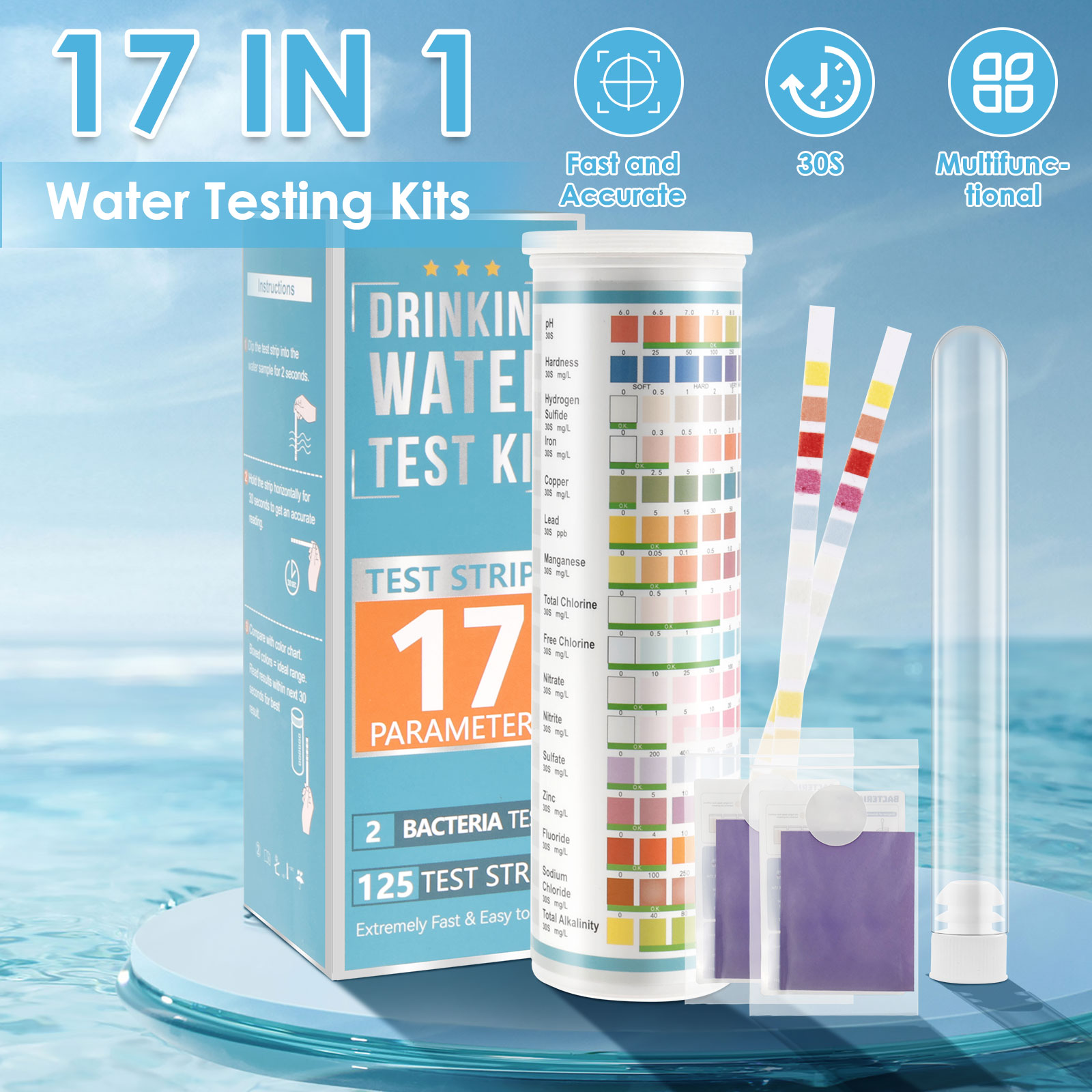 5-17 in 1 Aquarium Test Strips - Saltwater Tank recension och pris